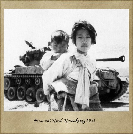 Frau mit Kind - Koreakrieg 1951
